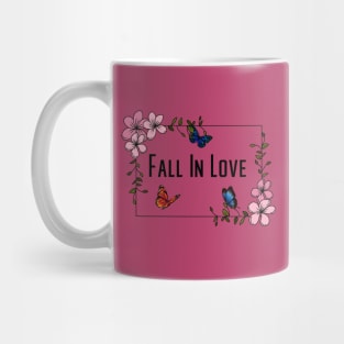 Fall In Love Butterfly shirt,gril butterfly gift shirt, best love for you,valentine day Mug